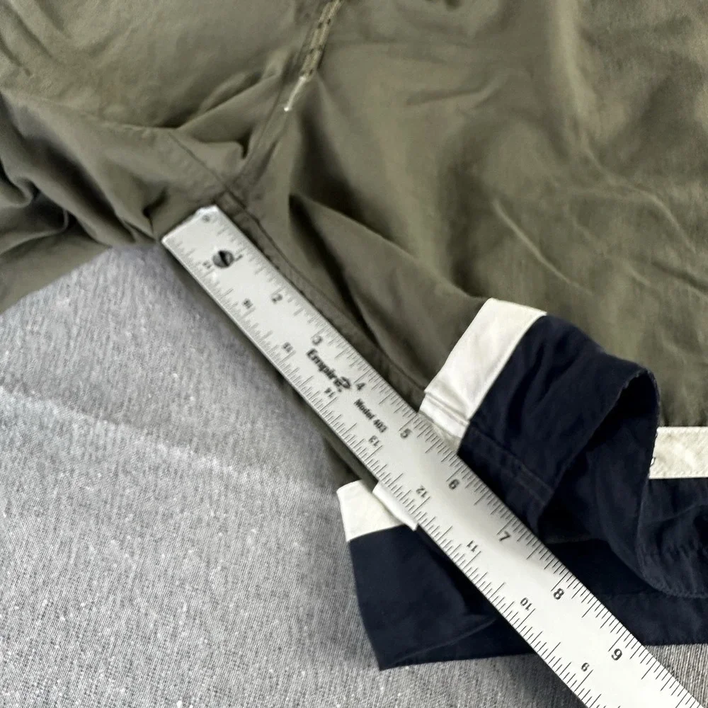 Nautica‎ Swim Trunks Mens XL Green Lined Drawstring Elastic Color Block Lined